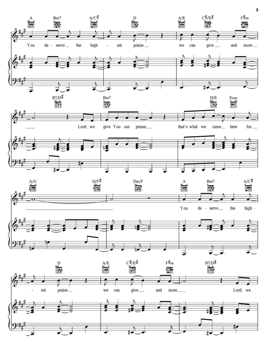 That's What We Came Here For Piano, Vocal, Guitar scores gallery preview page 3