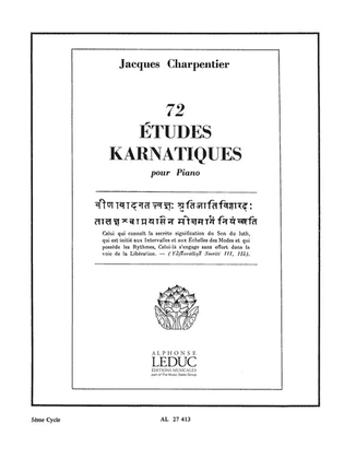 72 Etudes Karnatiques - 5e Cycle (piano Solo)