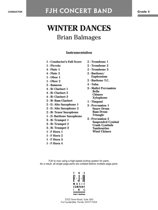 Book cover for Winter Dances: Score