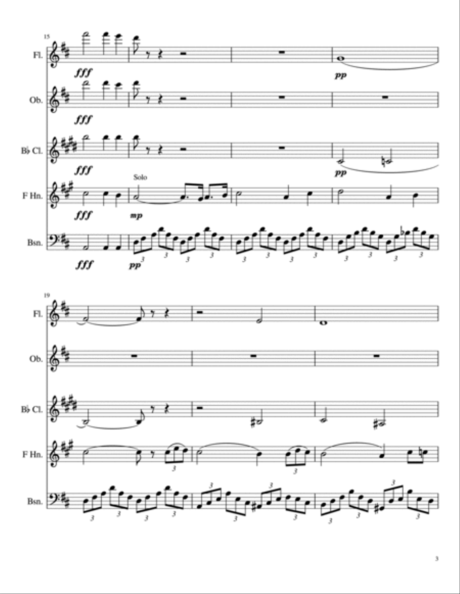 Poet and Peasant Overture Woodwind Quintet scores gallery preview page 3