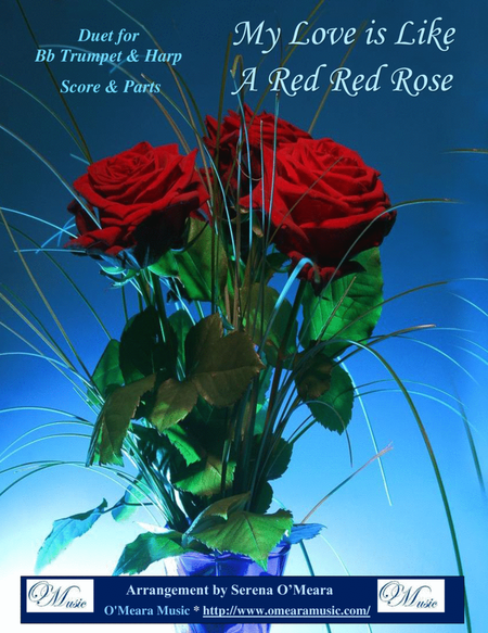 My Love Is Like A Red, Red Rose, Duet for Bb Trumpet & Harp image number null
