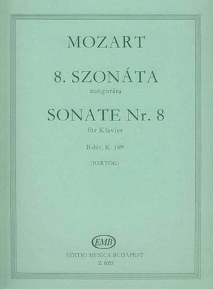 Piano Sonata No 8 B Flat Major K189f