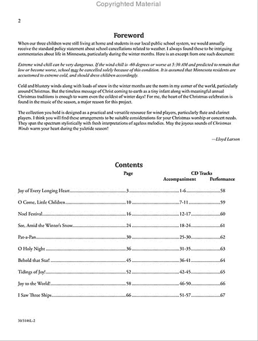 Christmas Winds Christmas Winds Clarinet scores gallery preview page 2