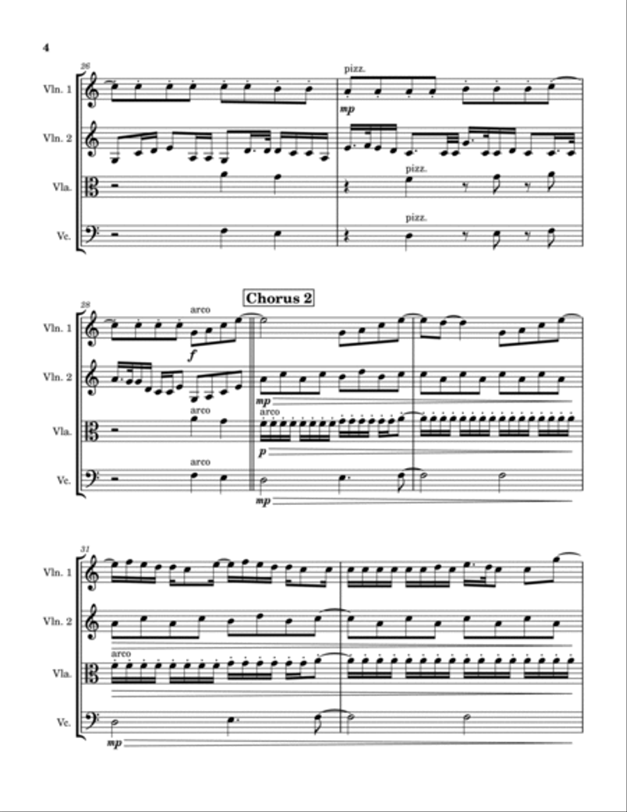 Snooze String Quartet scores gallery preview page 4