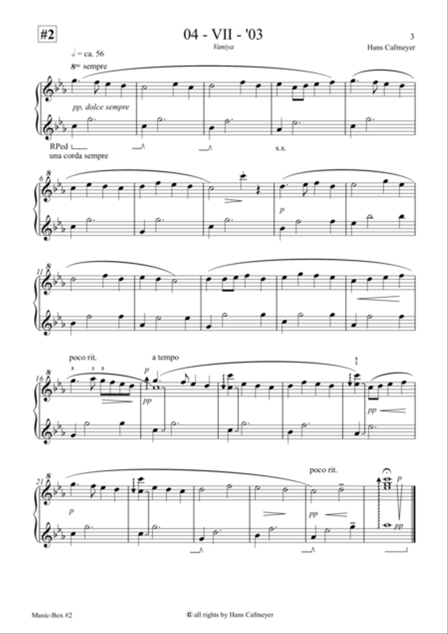 Music-Box Piano Solo scores gallery preview page 4