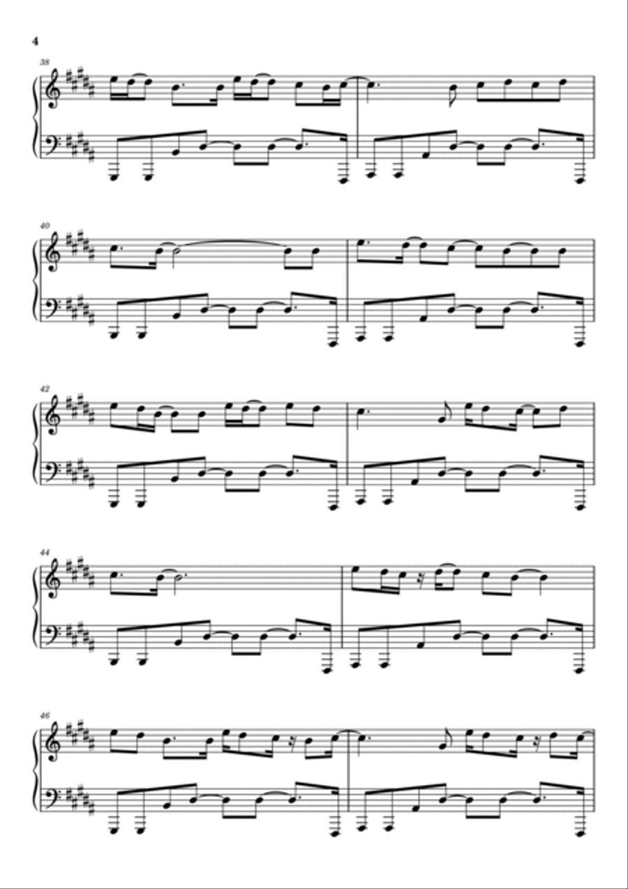 I Miss You Piano Solo scores gallery preview page 4