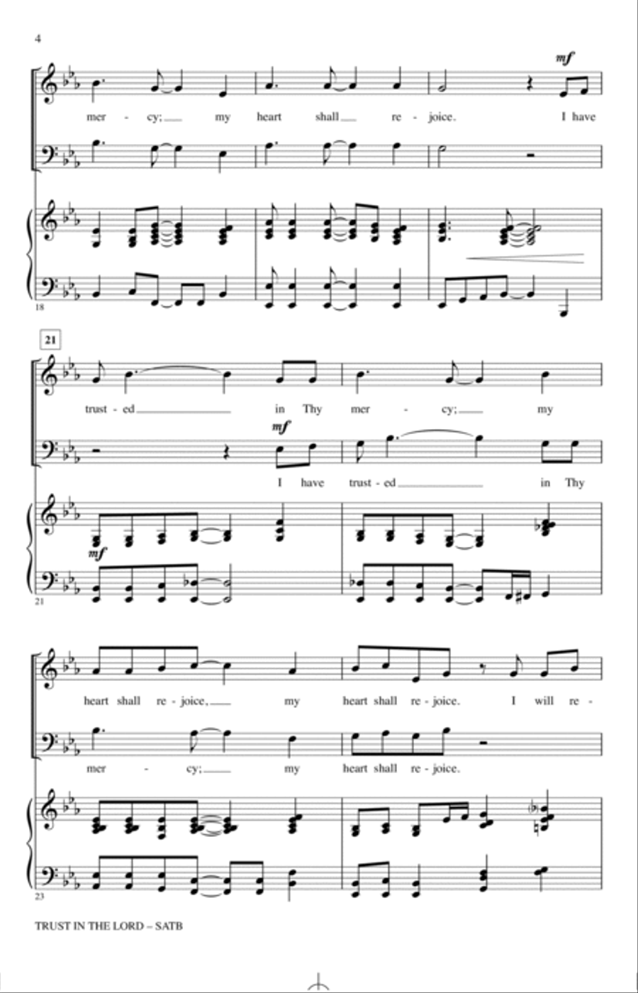 Trust In The Lord Trust In The Lord 4-Part scores gallery preview page 3