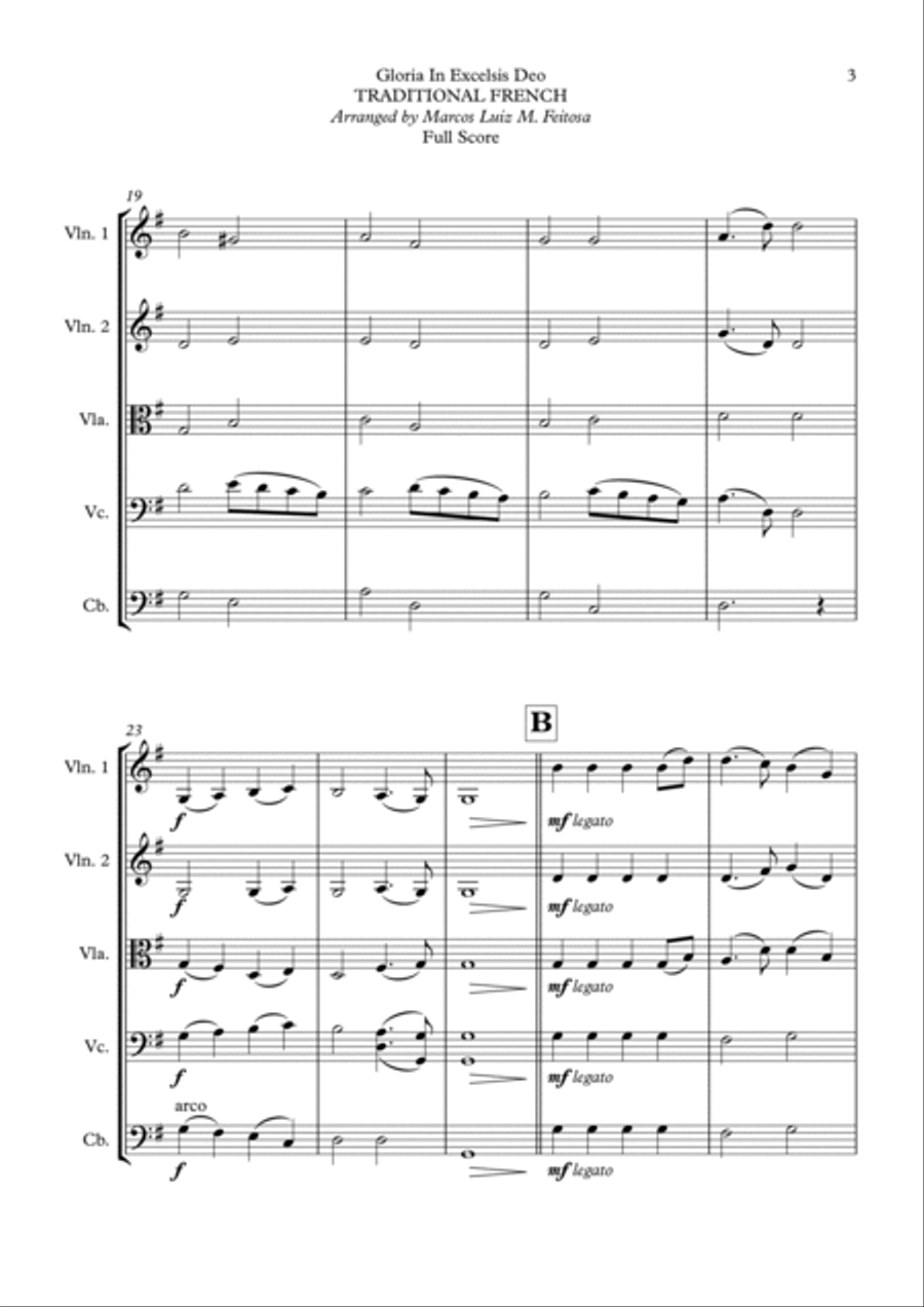 Gloria In Excelsis Deo - String Ensemble Cello scores gallery preview page 5