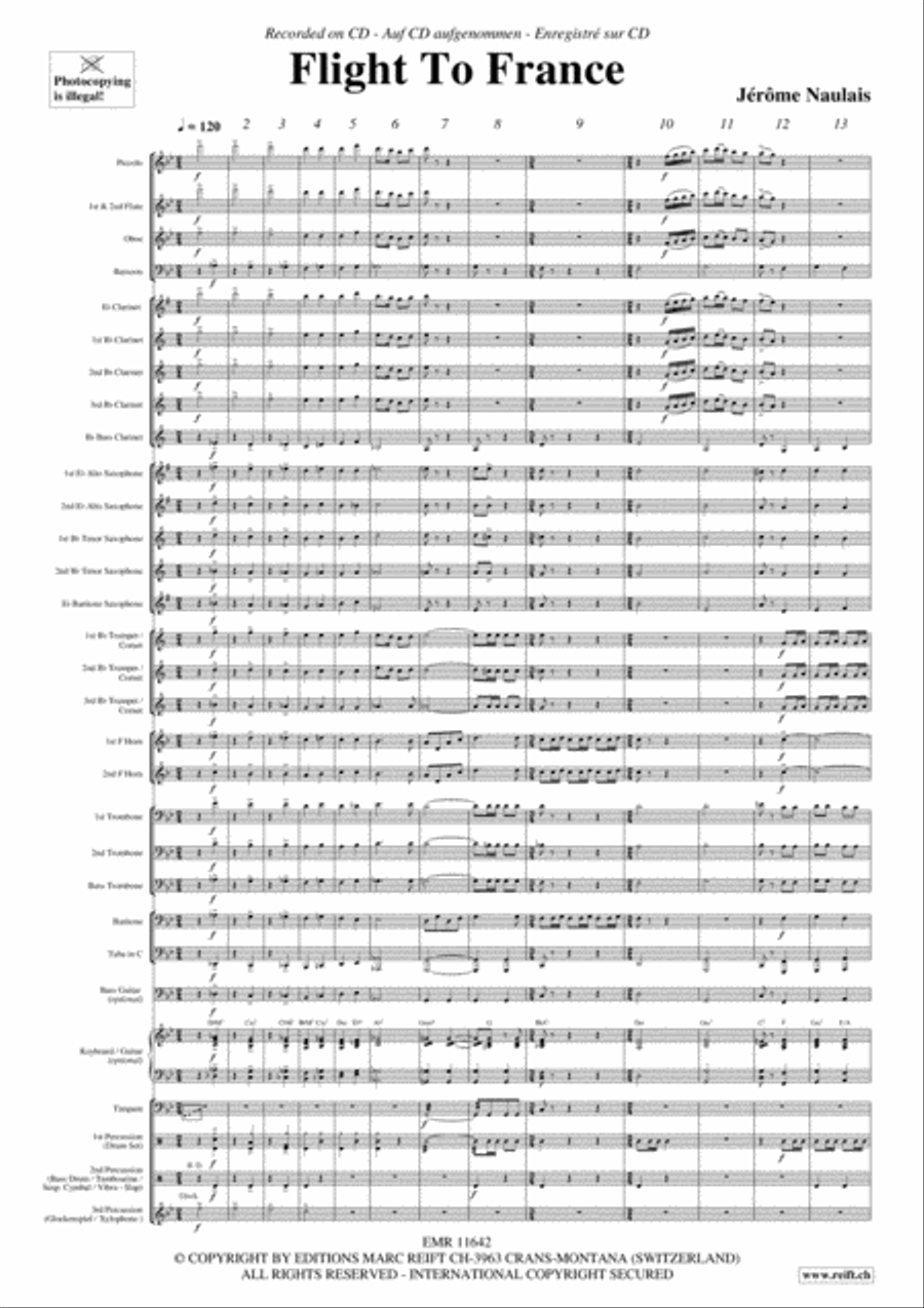 Flight To France Concert Band scores gallery preview page 4