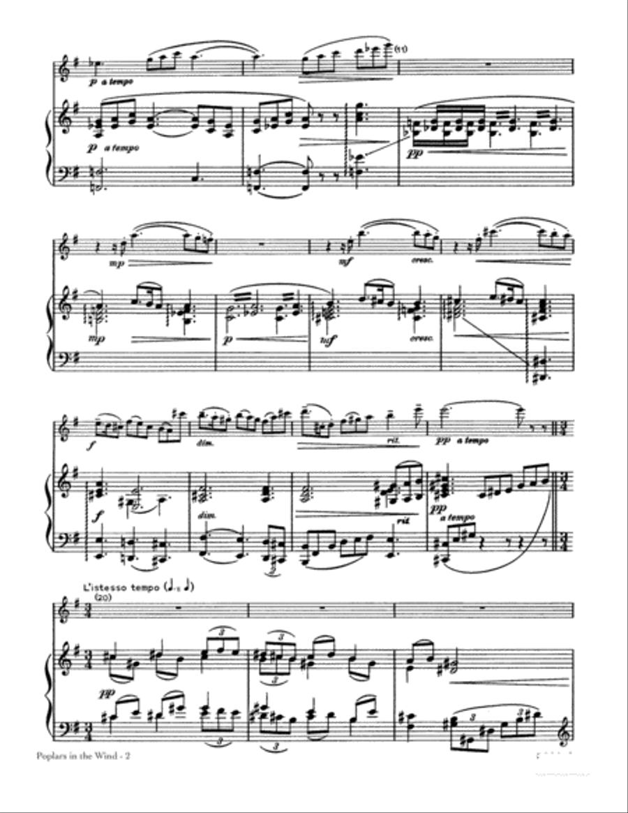 Poplars In The Wind School and Community scores gallery preview page 2