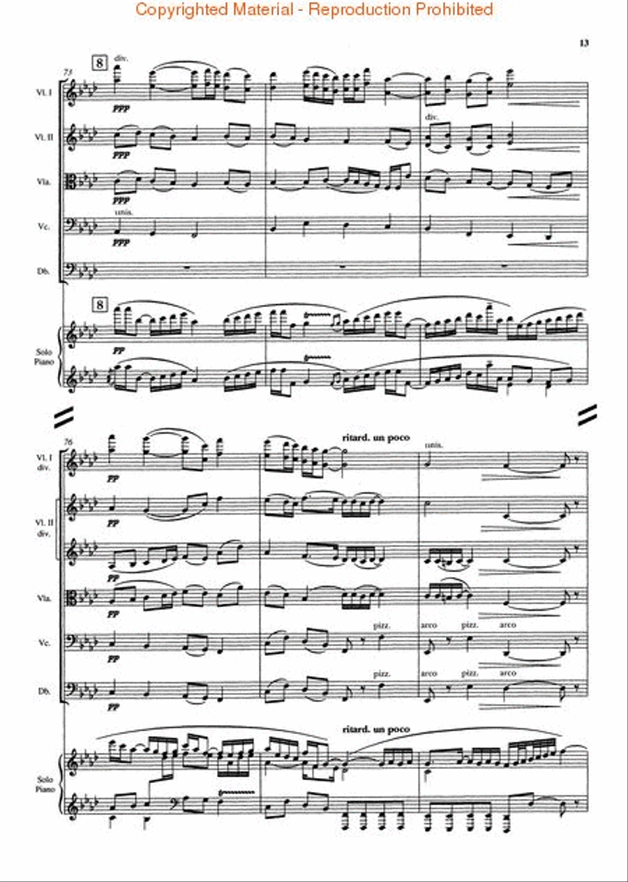 Eclogue for Piano and String Orchestra, Op. 10 String Orchestra scores gallery preview page 3