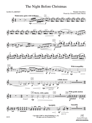 The Night Before Christmas: 3rd B-flat Clarinet
