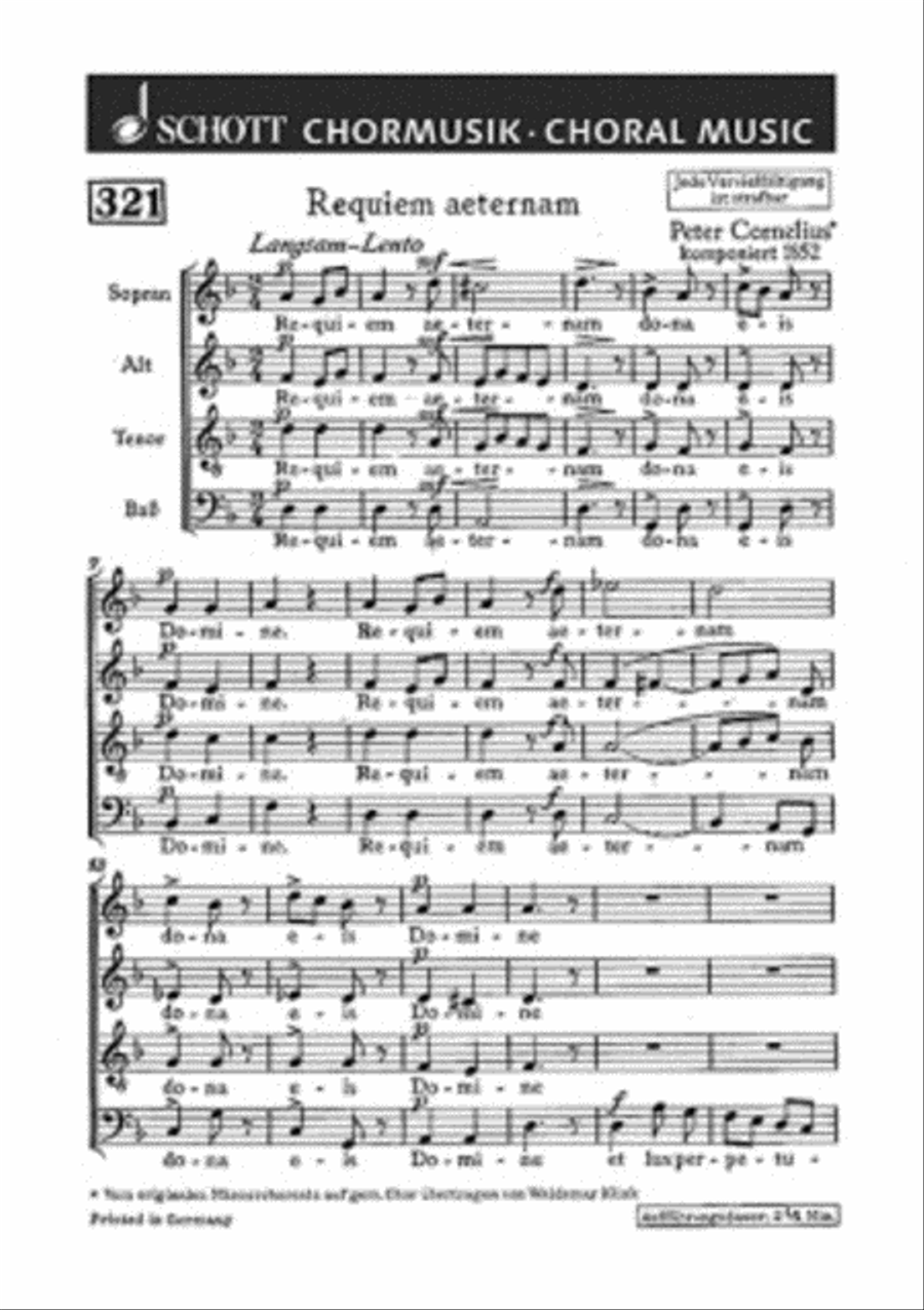 Requiem Aeternam 4-Part scores gallery preview page 1