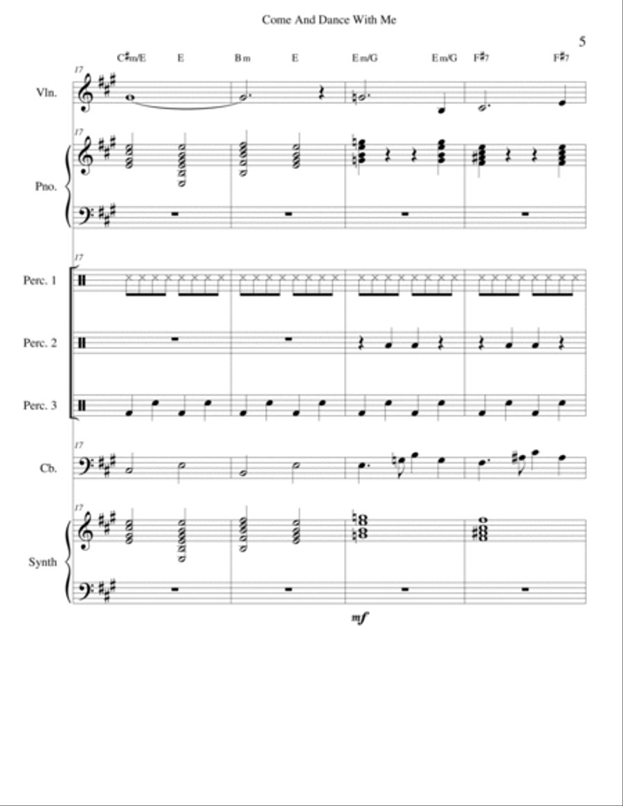 Come And Dance With Me Violin scores gallery preview page 5