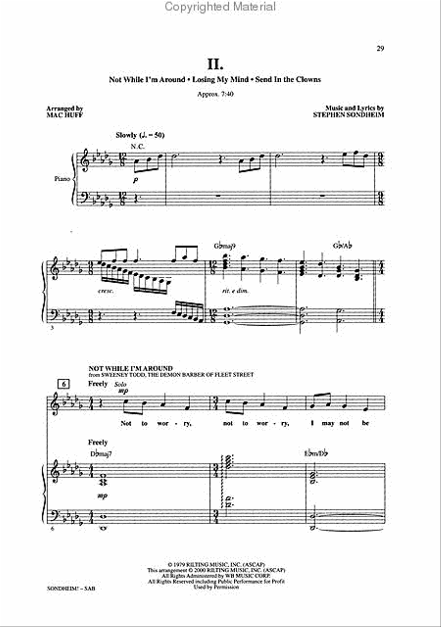 Sondheim! A Choral Celebration (Medley) 3-Part scores gallery preview page 3