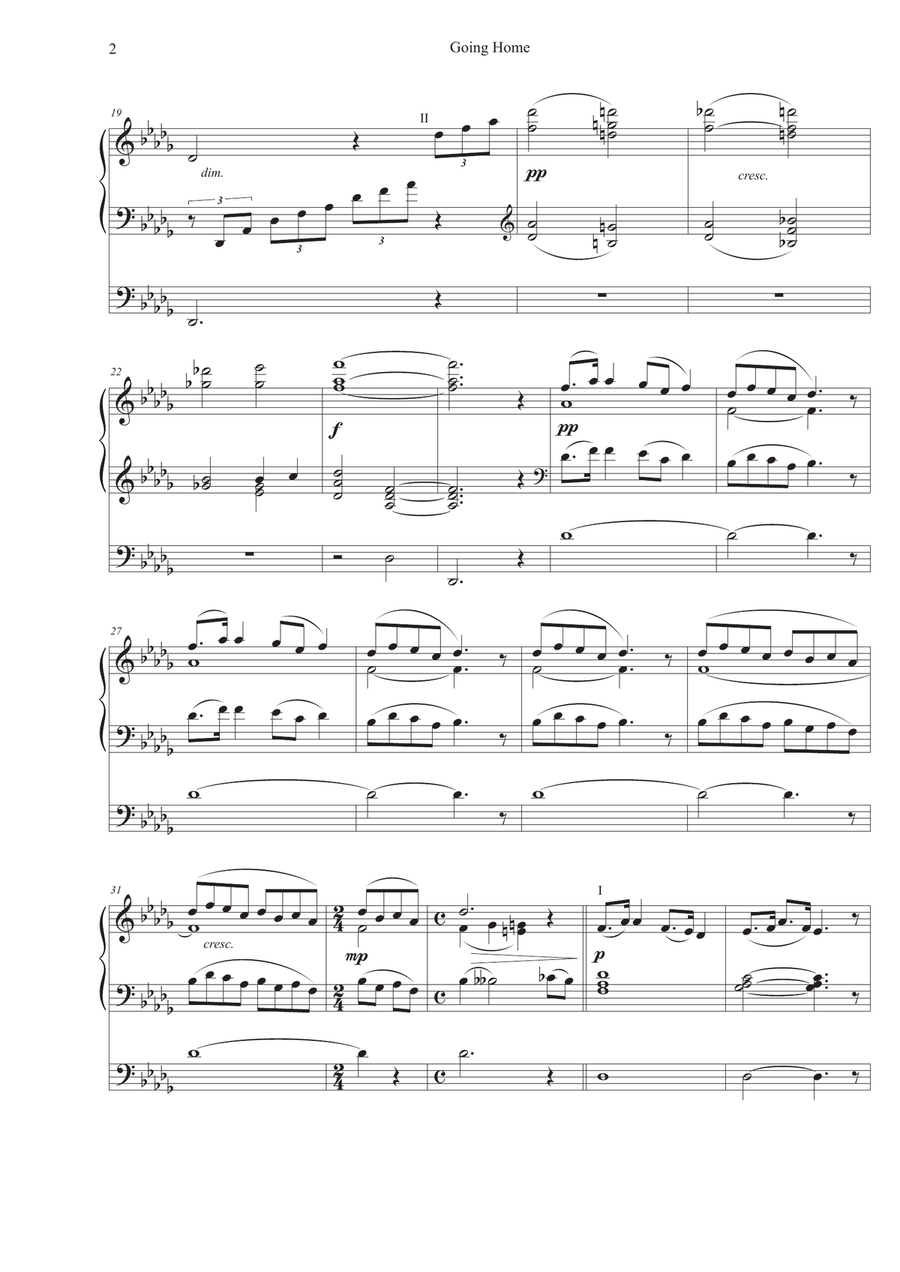 Going Home - from Symphony no. 9 From the New World (Dvorak) - for Organ Solo Organ Solo scores gallery preview page 2
