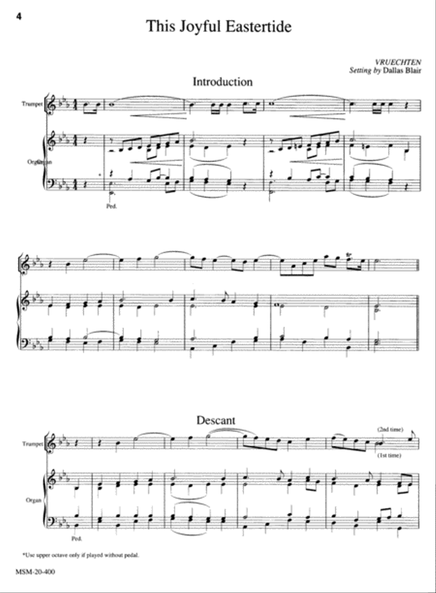 Hymn Introductions and Descants for Trumpet and Organ, Set 1