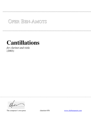 Cantillations - for clarinet and viola