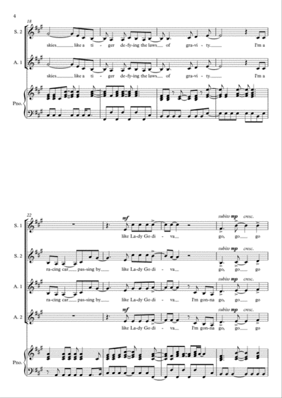 Don't Stop Me Now Don't Stop Me Now SSAA scores gallery preview page 4