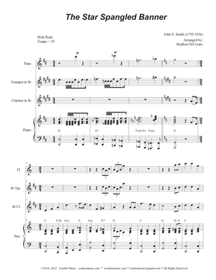 Book cover for The Star Spangled Banner (Bb-Clarinet solo and Piano)