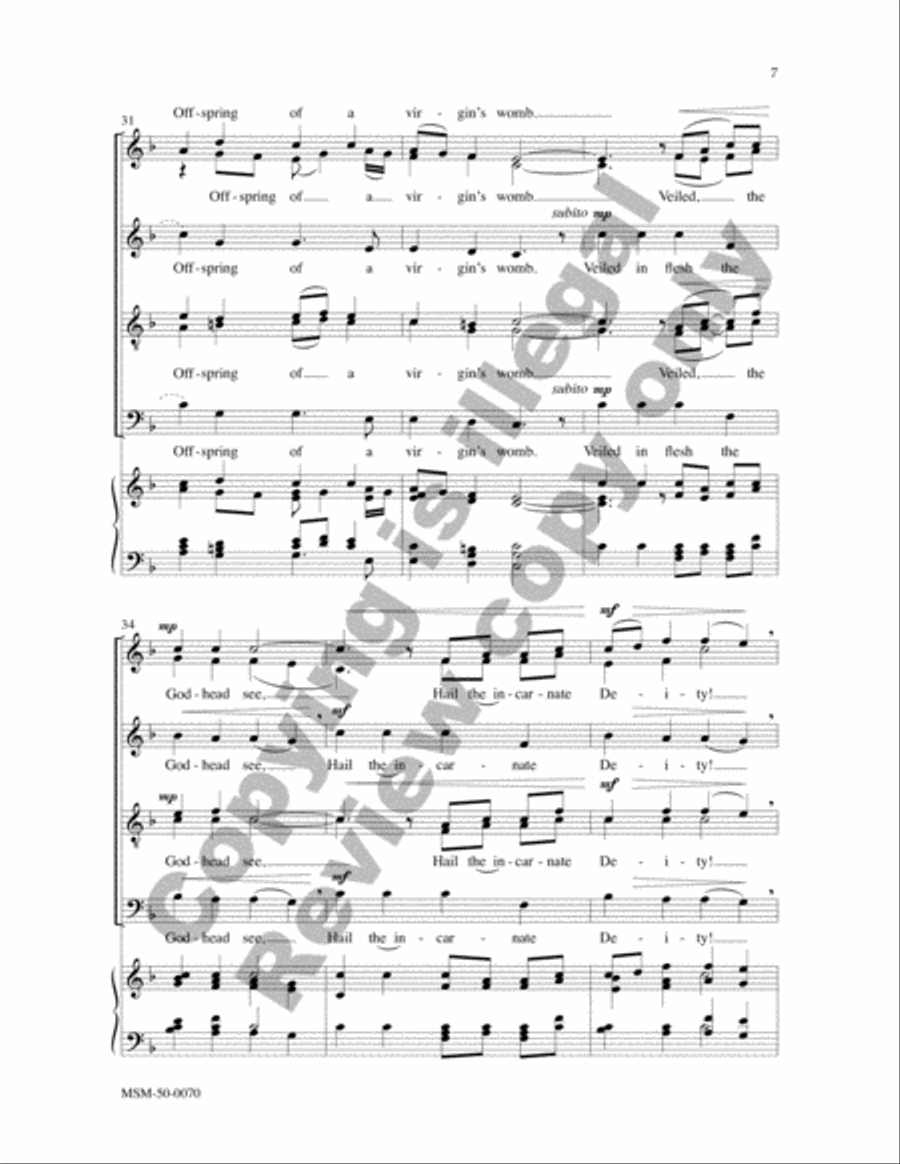 Hark! The Herald Angels Sing Divisi scores gallery preview page 7