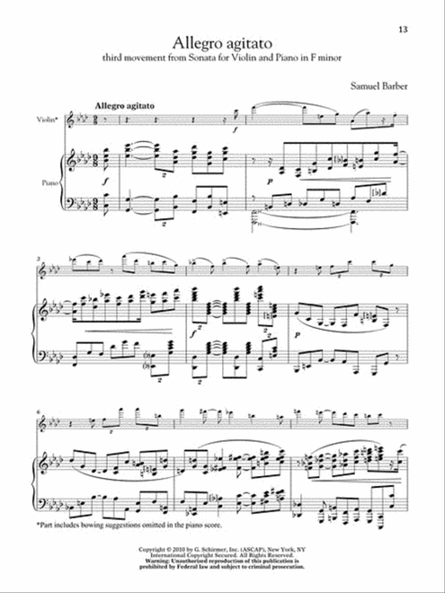 The G. Schirmer Violin Anthology Violin Solo scores gallery preview page 6