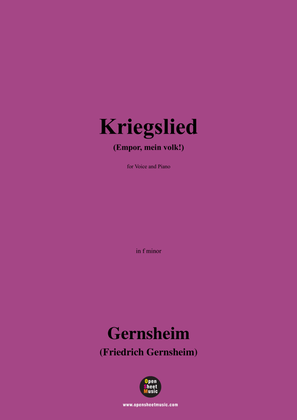 Gernsheim-Kriegslied(Empor,mein volk!),in f minor