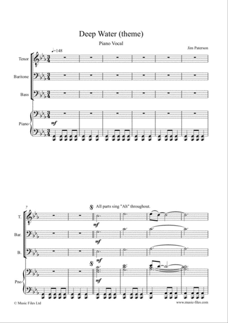 Deep Water (piano/vocal) image number null