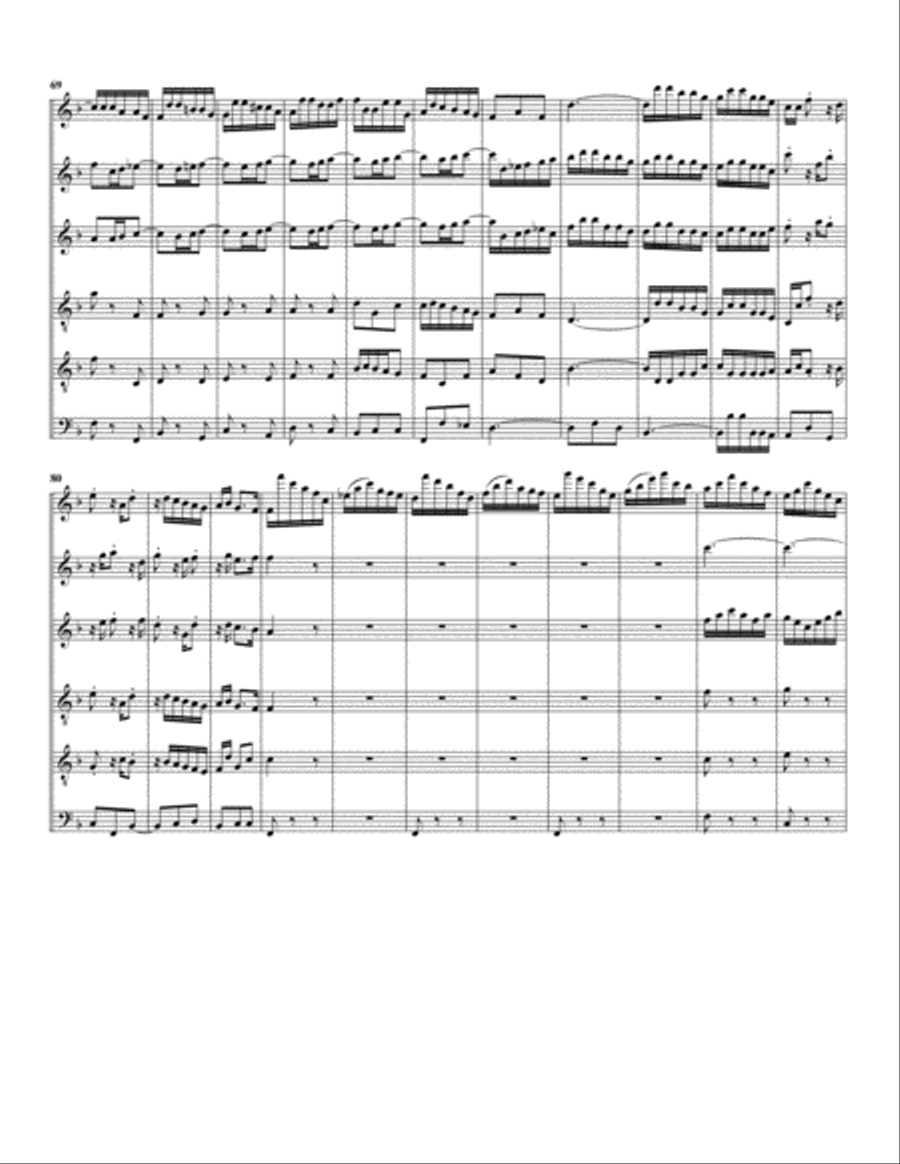 Brandenburg concerto no.4, BWV 1049 (arrangement for 6 recorders) Recorder scores gallery preview page 4