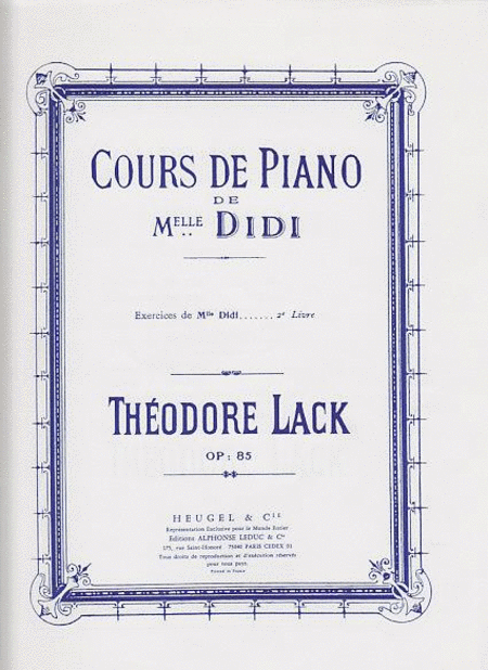 Cours de Piano de Mlle Didi Exercices vol. 2 Piano