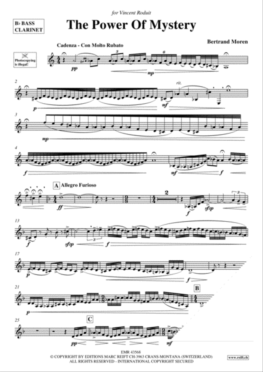 The Power Of Mystery Bass Clarinet scores gallery preview page 3