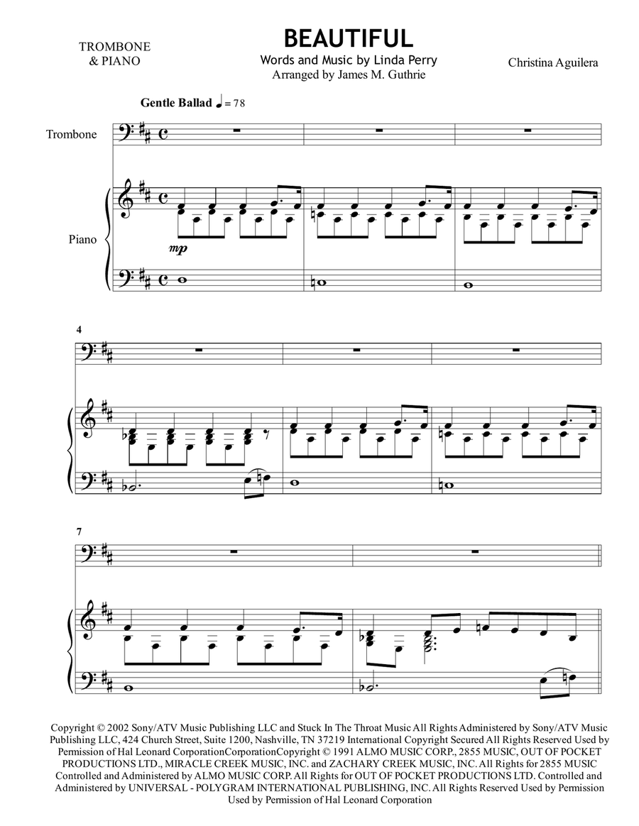 Beautiful Piano scores gallery preview page 1