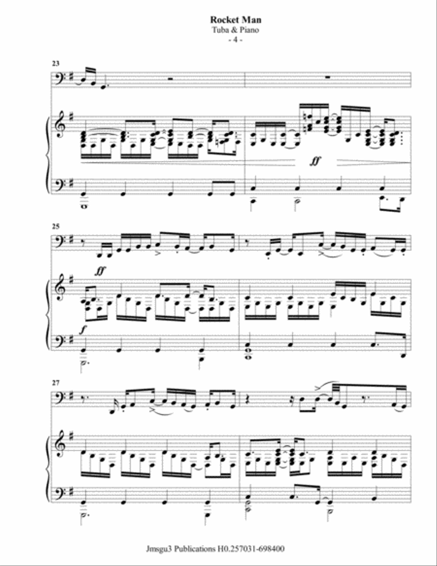 Rocket Man (I Think It's Gonna Be A Long Long Time) Piano scores gallery preview page 5