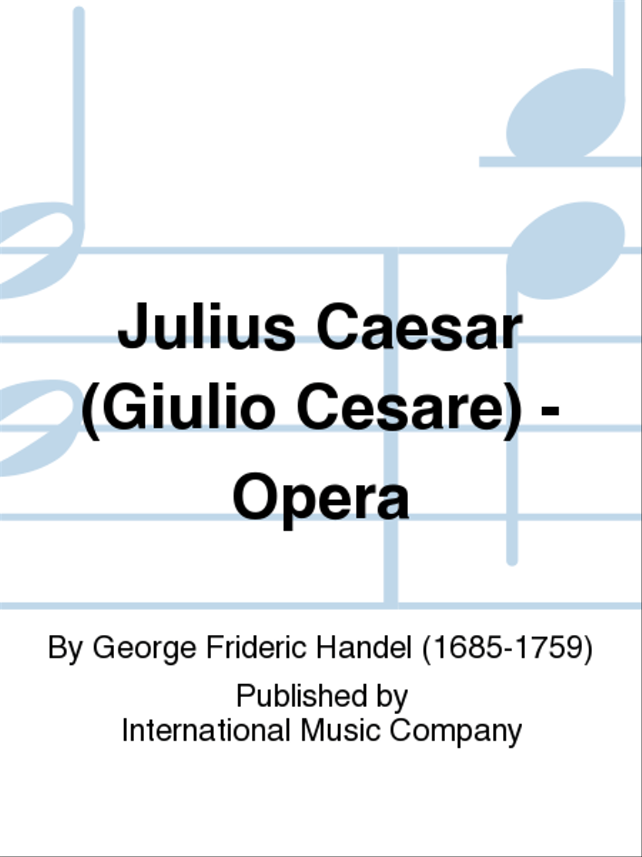 Julius Caesar (Giulio Cesare) Opera. Unabridged Edition. Voice scores gallery preview page 1