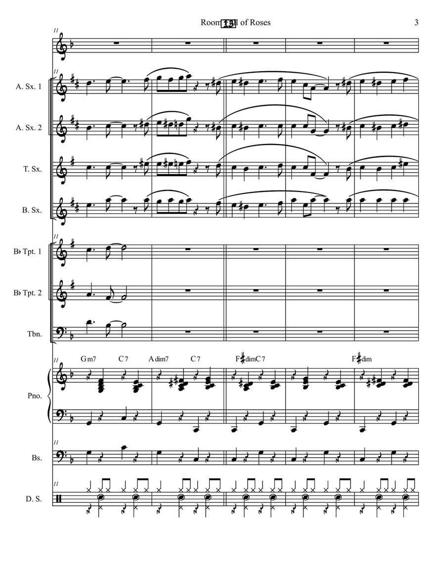Room Full Of Roses Jazz Ensemble scores gallery preview page 3