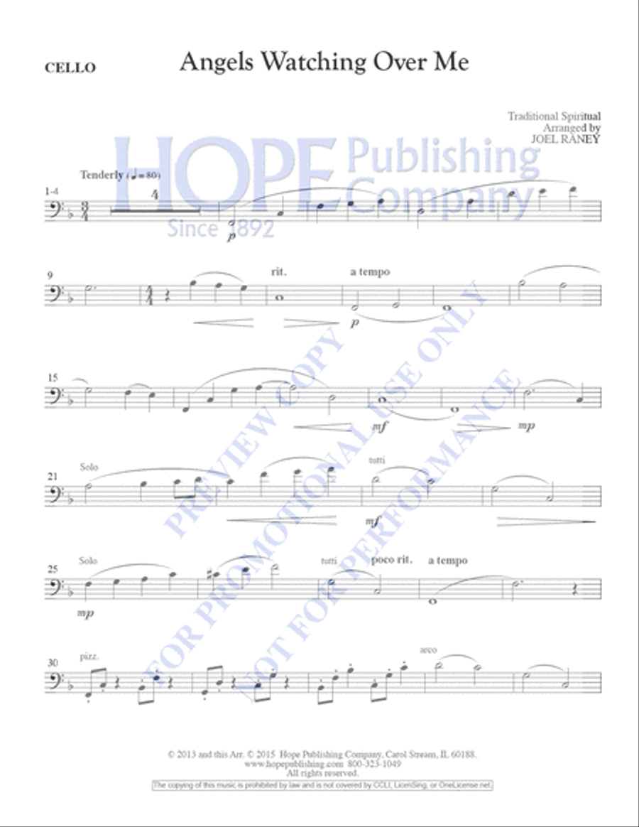 Angels Watching Over Me 4-Part scores gallery preview page 21