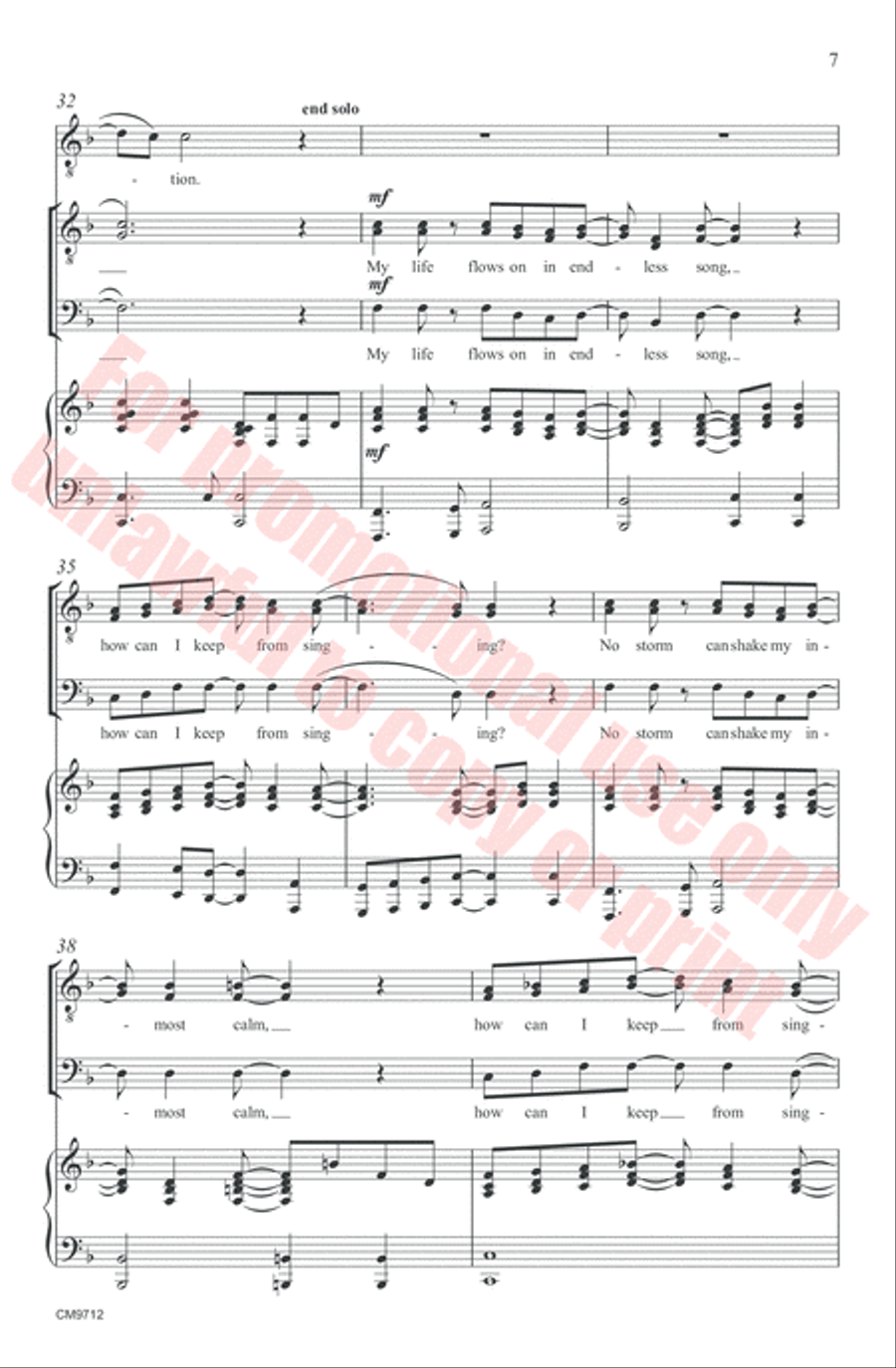 How Can I Keep From Singing? TTB scores gallery preview page 7