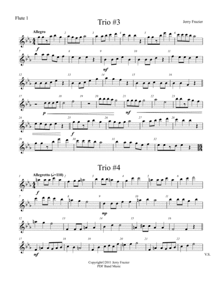 Flute Trios 3 - 4 - 5 Flute Trio - Digital Sheet Music