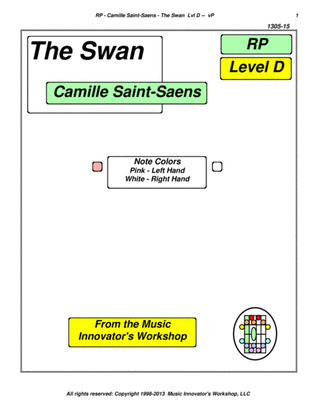 Saint-Saens - The Swan - (Key Map Tablature)