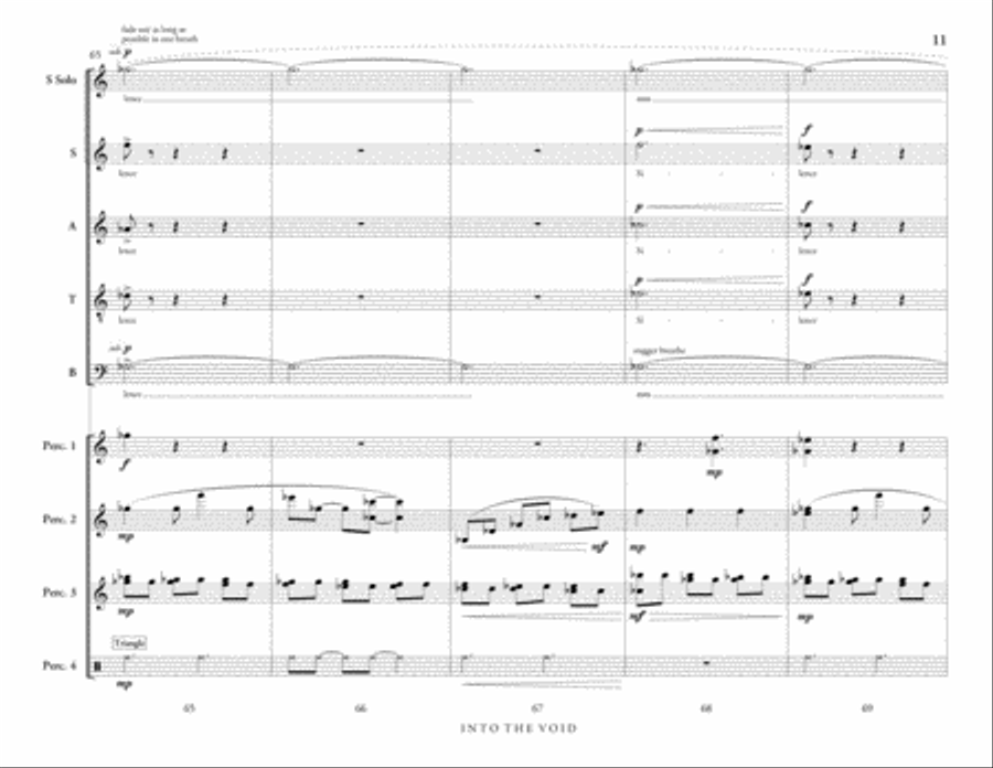 Into the Void (percussion ensemble) Choir scores gallery preview page 12