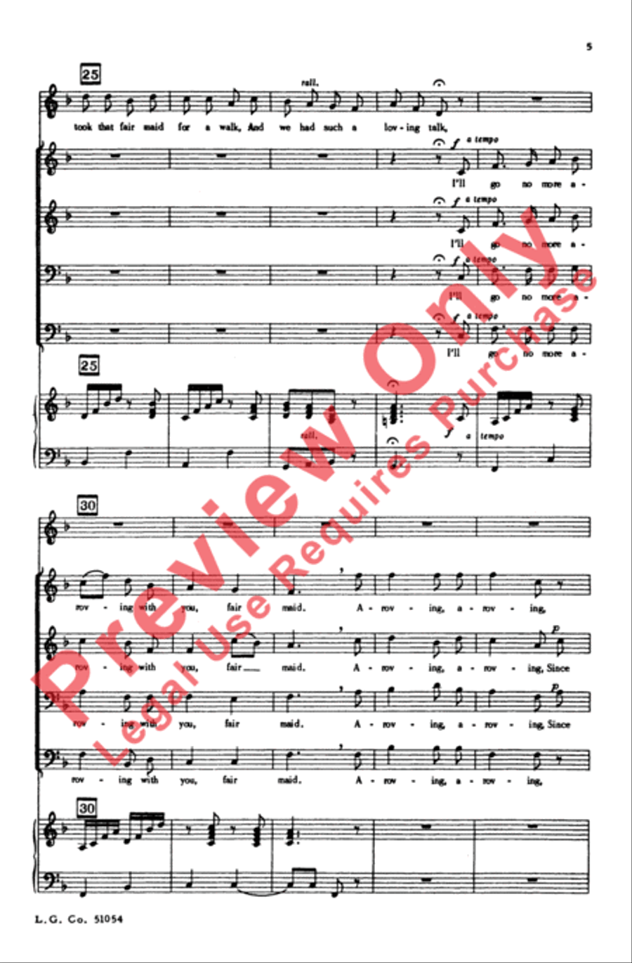 A-Roving Men's Choir scores gallery preview page 4