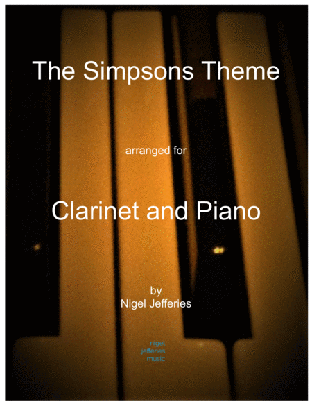 Theme From The Simpsons by Danny Elfman Clarinet Solo - Digital Sheet Music