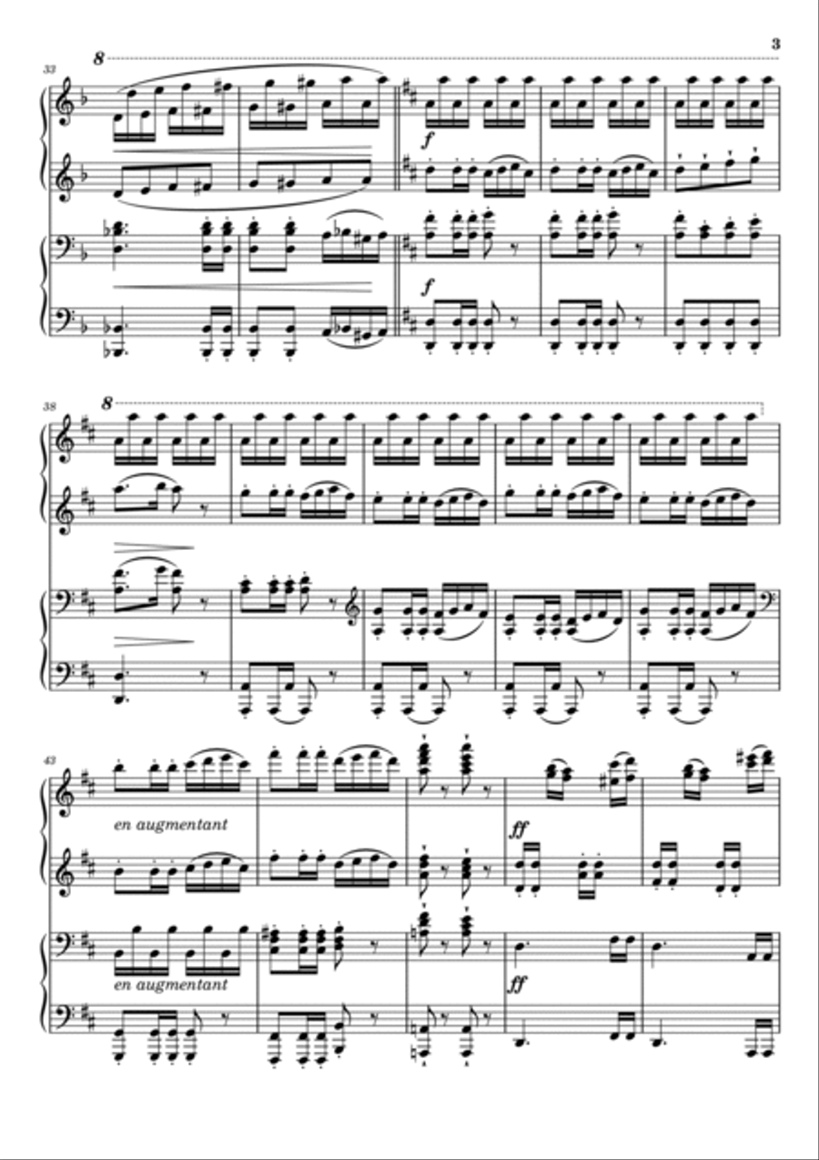 Finale Opus 17 in D Minor Finale Opus 17 in D Minor 1 Piano, 4-Hands scores gallery preview page 3