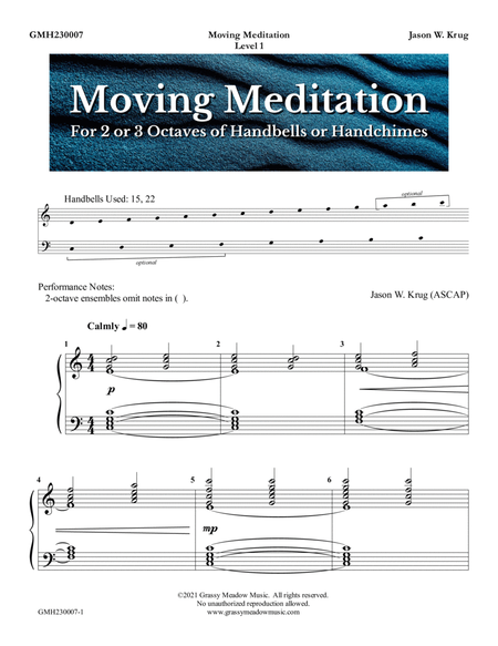 Moving Meditation (for 2-3 octave handbell or handchime ensemble) (site license) image number null
