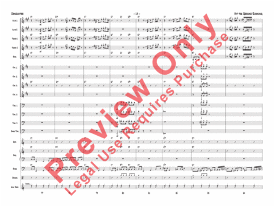 Hit the Ground Running (score only) Jazz Ensemble scores gallery preview page 17