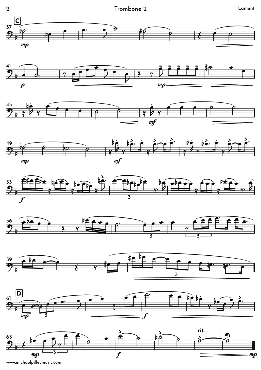 Lament Brass Ensemble scores gallery preview page 5