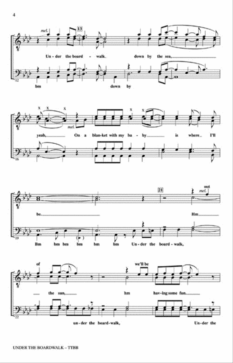 Under the Boardwalk Under the Boardwalk TTBB scores gallery preview page 3