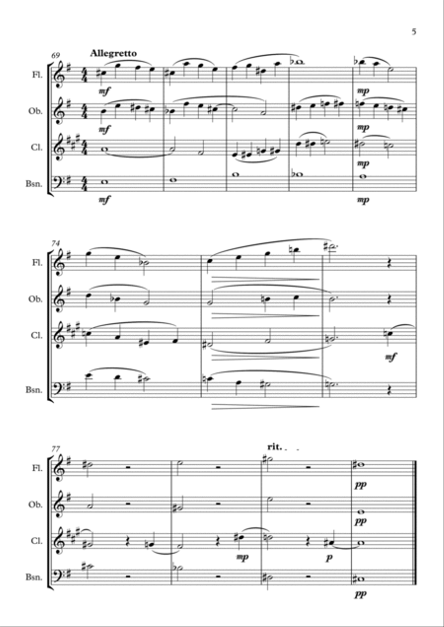 Oddball - Wind Quartet Woodwind Quartet scores gallery preview page 5