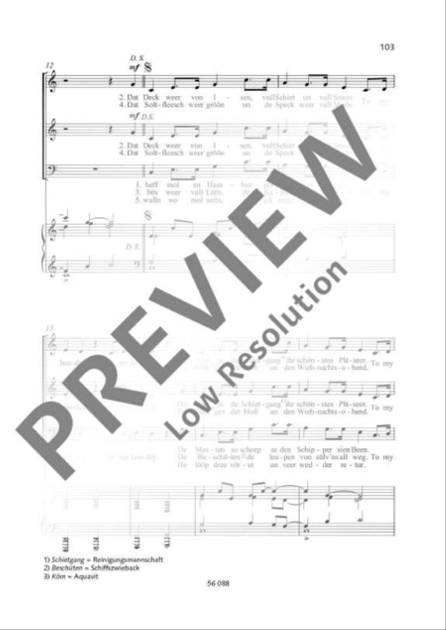 Ick heff mol en Hamburger Veermaster sehn 3-Part scores gallery preview page 3