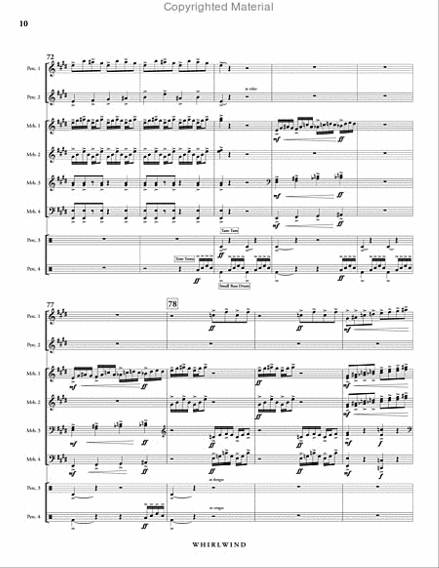 Whirlwind Percussion Ensemble scores gallery preview page 11